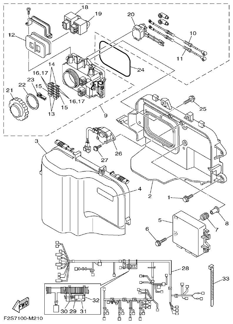 Yamaha FA1800A-M ELECTRICAL 1 parts diagram